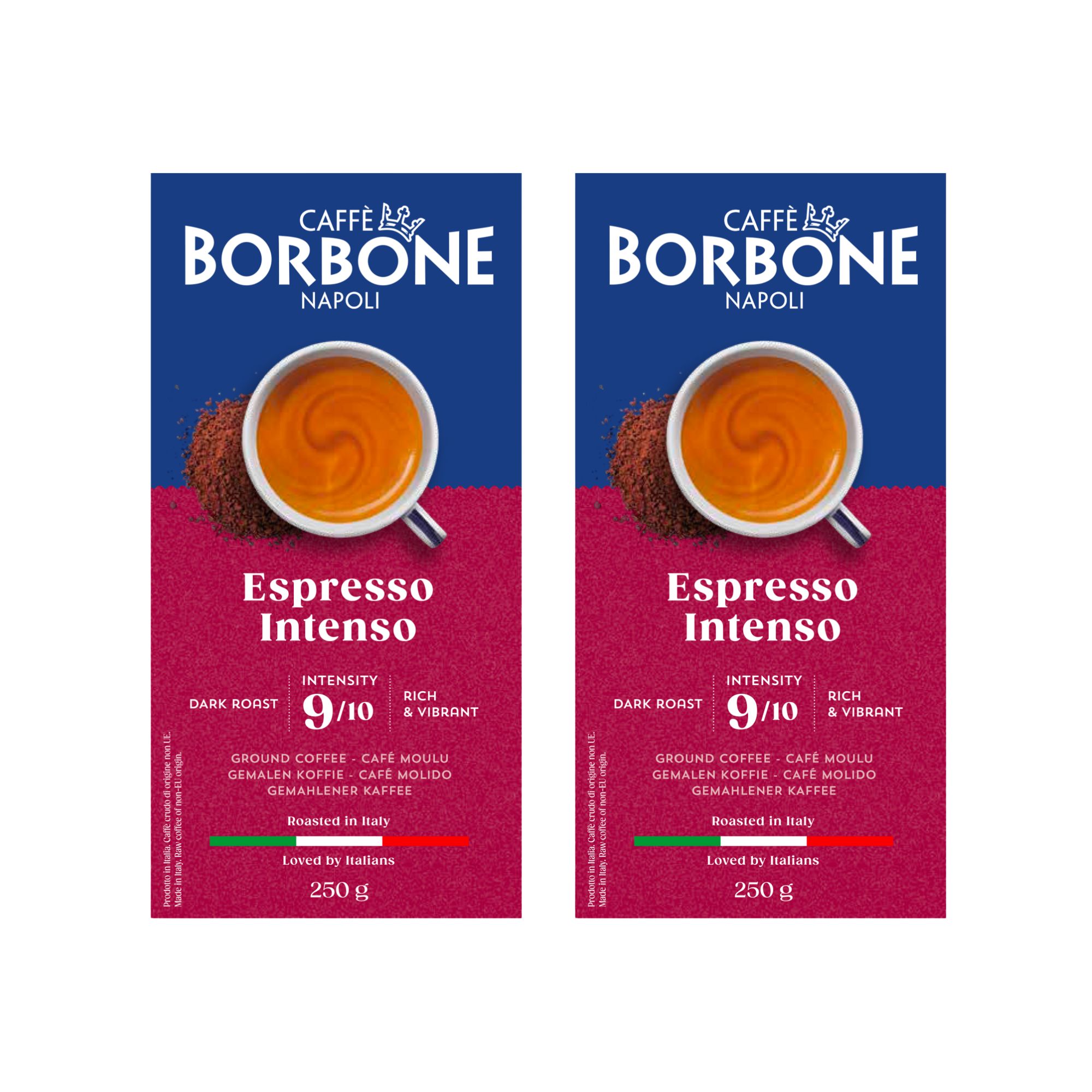 Borbone Espresso Intenso Duo - Ground Coffee (2 x 250g)
