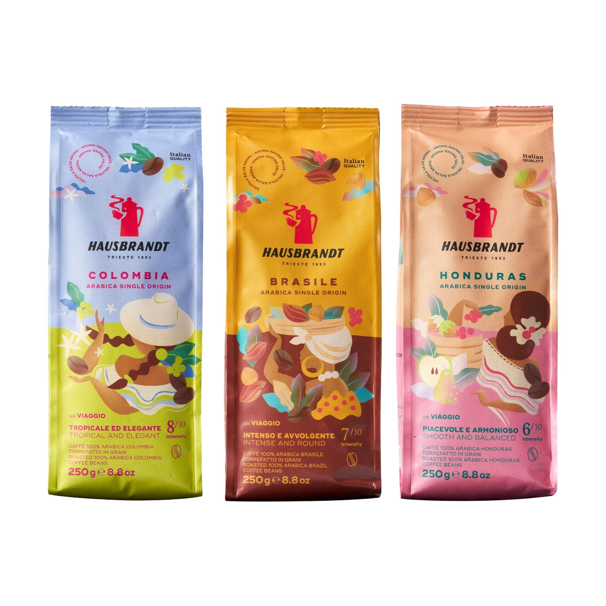 Hausbrandt Single Origin Discovery Set, 3x250g