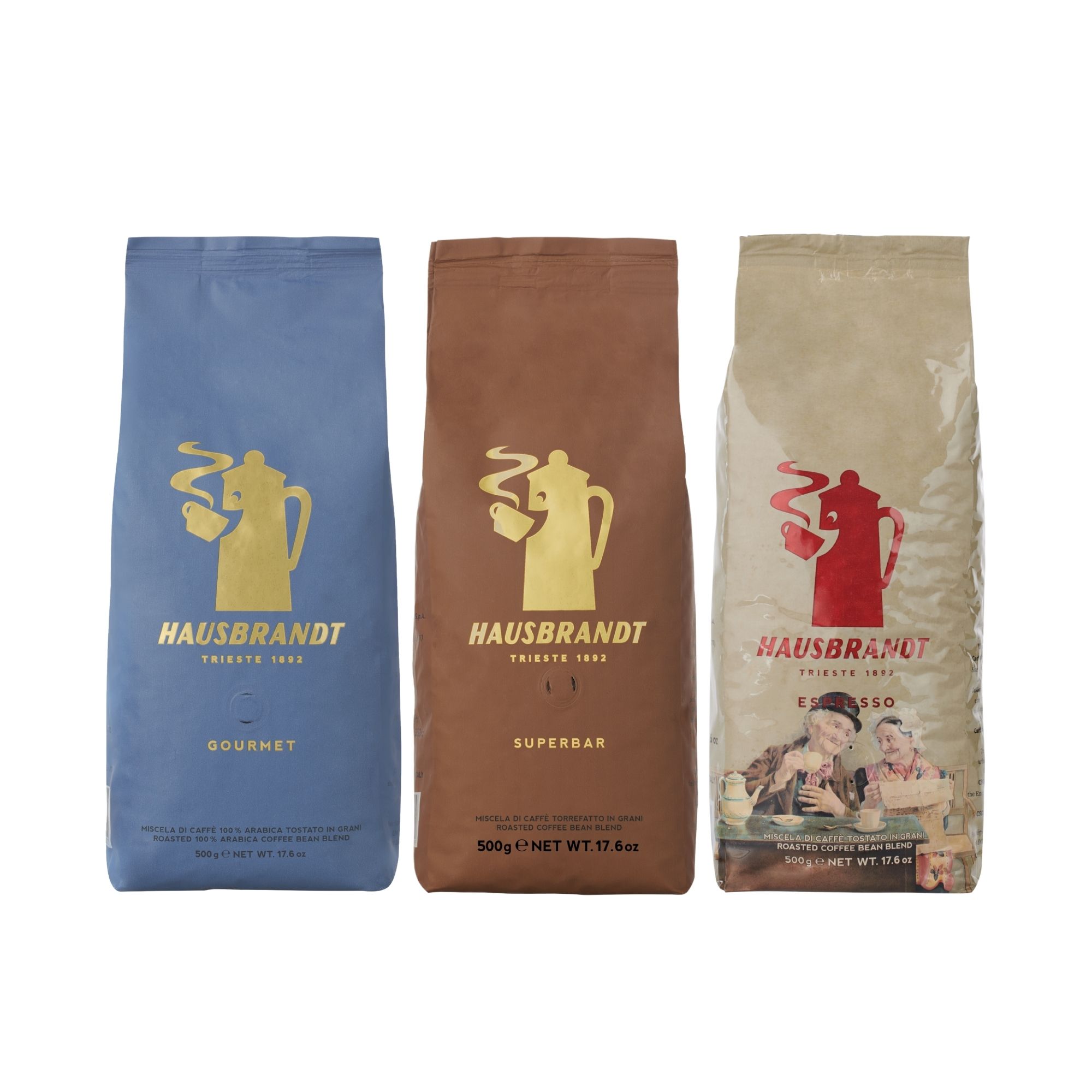 Hausbrandt Coffee Beans Discovery Set, 3x500g
