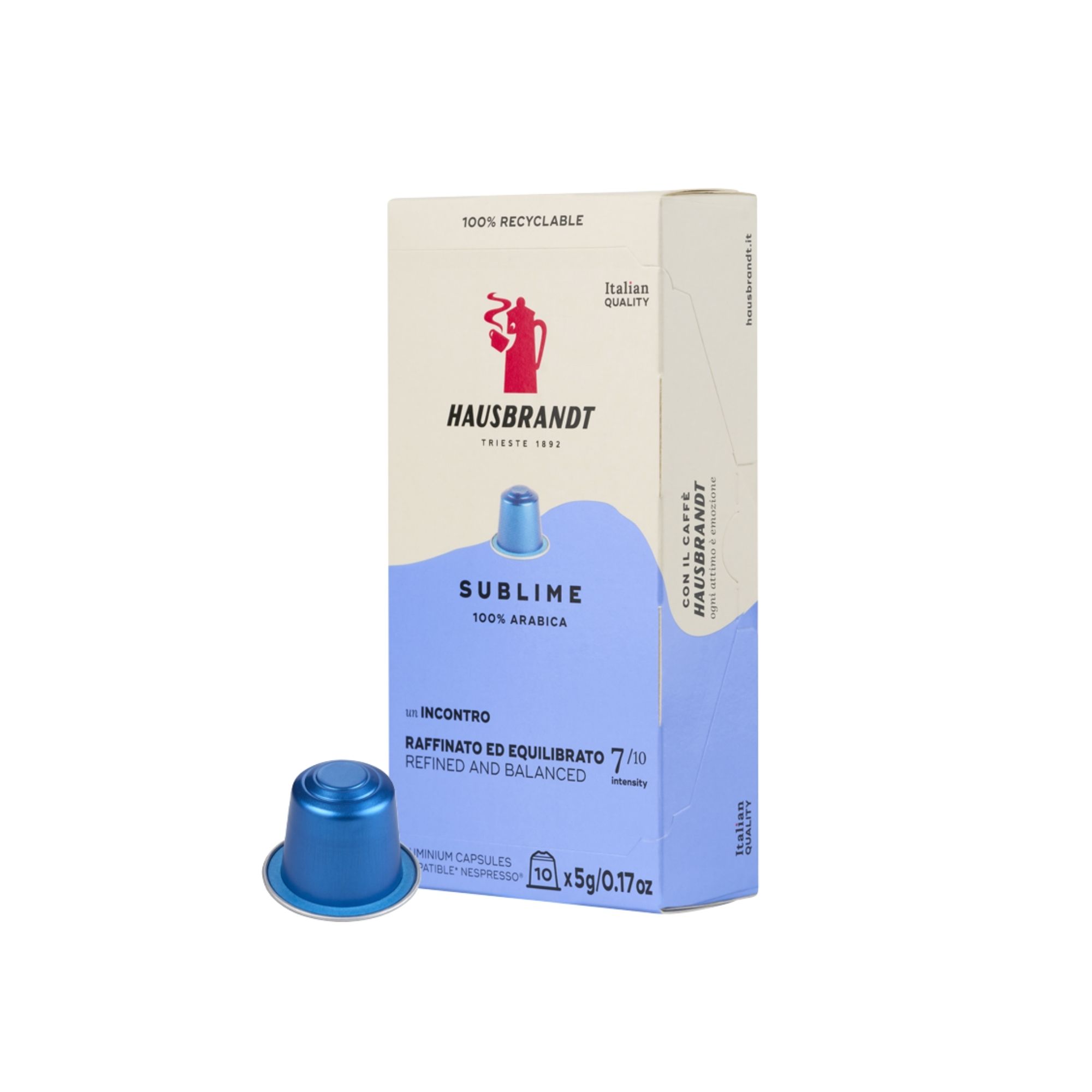 Hausbrandt Sublime 100% Arabica, 10 capsules