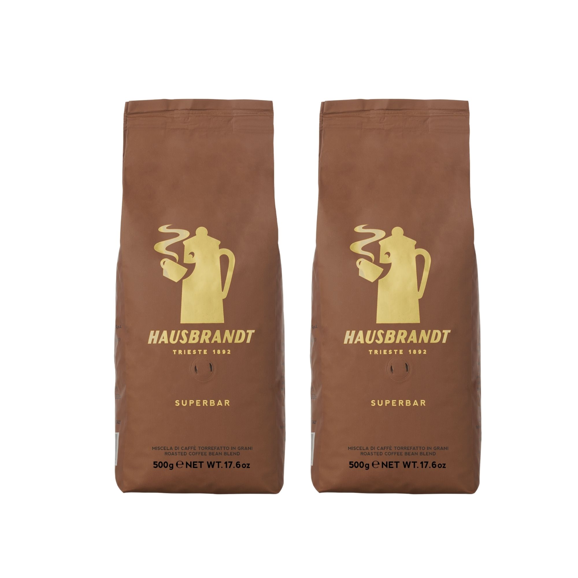 Hausbrandt Superbar Duo - Coffee Beans (2 x 500g)